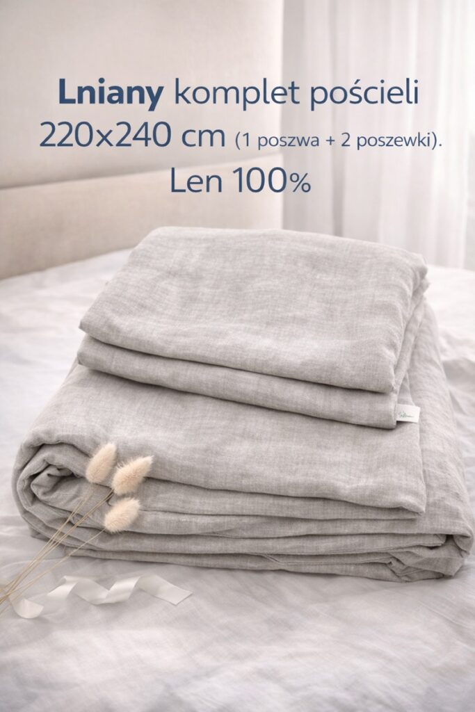 Lniany komplet pościeli 220x240