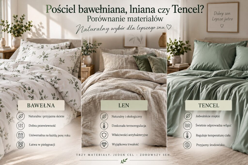 Pościel bawełna, len czy Tencel